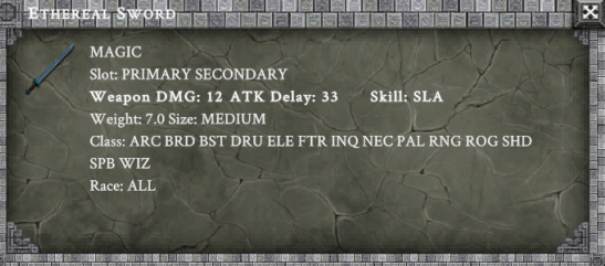 ETHEREAL SWORD item card